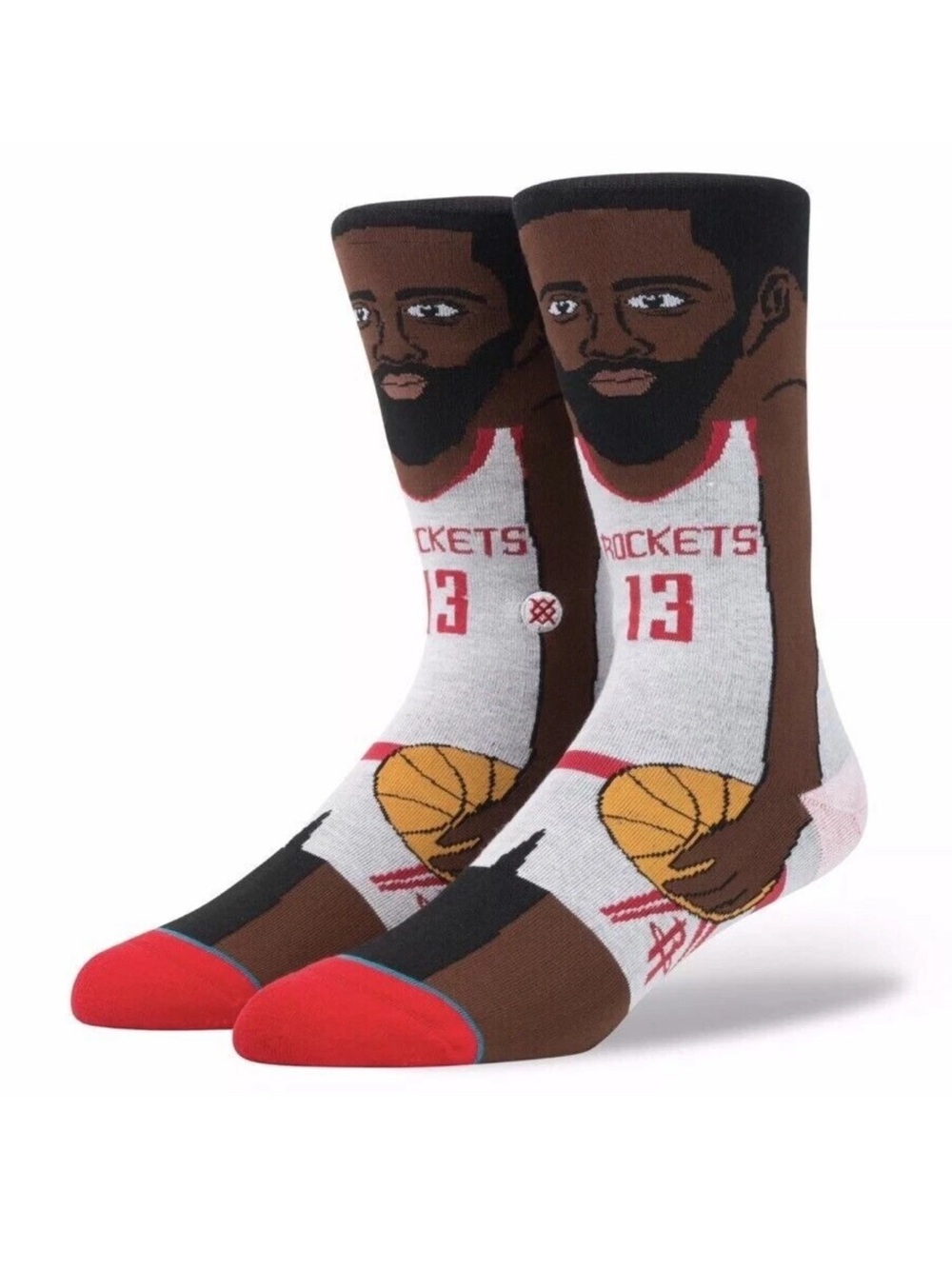 Stance X James Harden Houston Rockets Cartoon Socks THE BEARD Sz L (9-12)